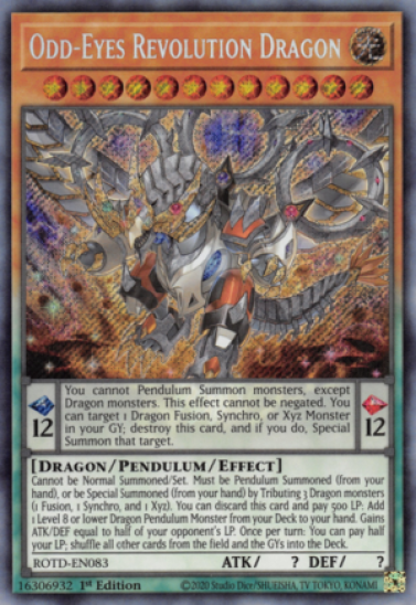 Odd-Eyes Revolution Dragon (ROTD-EN083) - 1st Edition