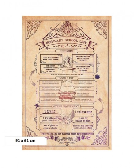 Αφίσα Hogwarts School List (91x61)