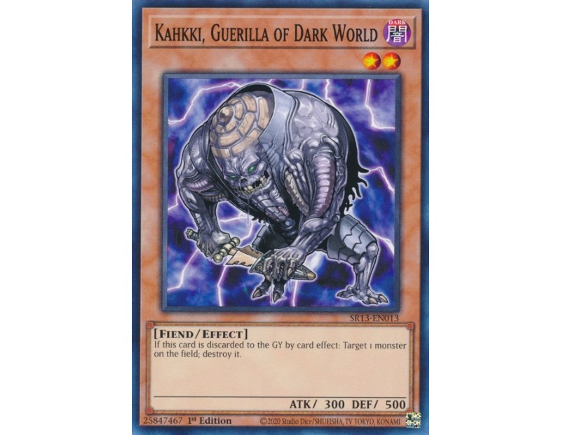 Kahkki, Guerilla of Dark World (SR13-EN013) - 1st Edition